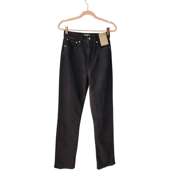 NWT Madewell The Tall '90s Straight Jean Black 24T - Picture 5 of 11